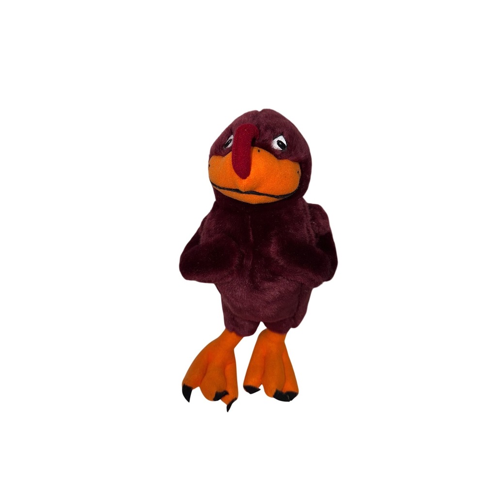 Virginia Tech Hokies HokieBird Mascot Plush Stuffed Animal Maroon Orange 12 Inch